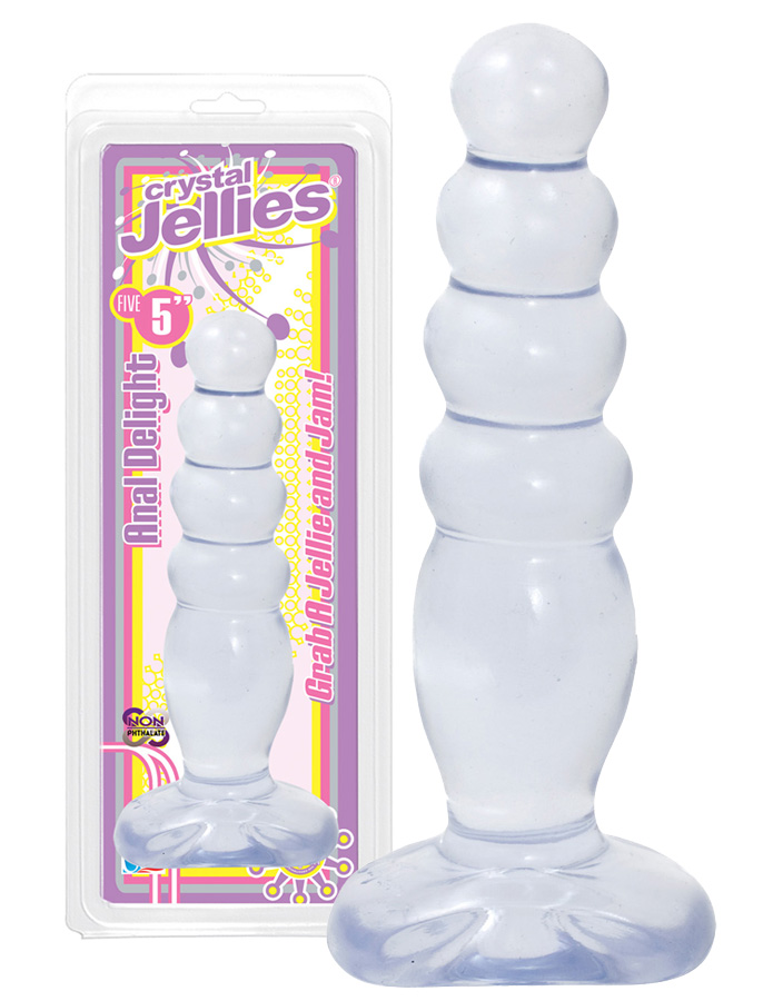 Crystal Jellies Dildo Anal Delight  - color white