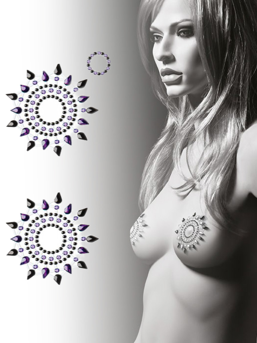 Gloria - Breast Jewelry - black/purple