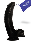 Penis Dildo Push Black 7.7 inch with Suction Cup